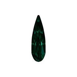 Aurora Crystal Point Back Fancy Stone Foiled - Raindrop 20x6MM EMERALD #9021