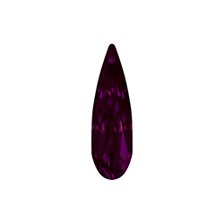 Aurora Crystal Point Back Fancy Stone Foiled - Raindrop 20x6MM FUCHSIA #5011