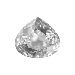 Aurora Crystal Point Back Fancy Stone Foiled - Wide Pear 15.5x14MM CRYSTAL #0001