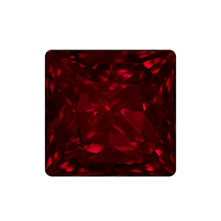 Aurora Crystal Point Back Fancy Stone Foiled - Square Princess Cut 10x10MM LT SIAM #4002