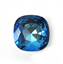 Aurora Crystal Point Back Fancy Stone Foiled - Square Antique 12x12MM BERMUDA BLUE #0001BBL