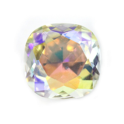 Aurora Crystal Point Back Fancy Stone Foiled - Square Antique 12x12MM CRYSTAL PARADISE #0001PRS