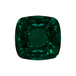 Aurora Crystal Point Back Fancy Stone Foiled - Square Antique 12x12MM EMERALD #9021