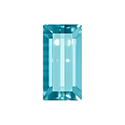 Aurora Crystal Point Back Fancy Stone Foiled - Baguette 10x3MM AQUAMARINE #8002