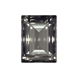 Aurora Crystal Point Back Fancy Stone Foiled - Baguette Step Cut 14x10MM BLACK DIAMOND #1021