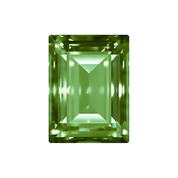 Aurora Crystal Point Back Fancy Stone Foiled - Baguette Step Cut 14x10MM PERIDOT #9013