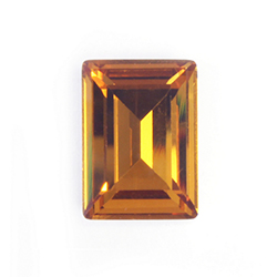 Aurora Crystal Point Back Fancy Stone Foiled - Baguette Step Cut 10x8MM TOPAZ #2021
