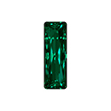 Aurora Crystal Point Back Fancy Stone Foiled - Princess Baguette 15X05MM EMERALD #9021