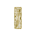 Aurora Crystal Point Back Fancy Stone Foiled - Princess Baguette 21X07MM JONQUIL #2001
