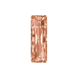 Aurora Crystal Point Back Fancy Stone Foiled - Princess Baguette 21X07MM LT PEACH #3022