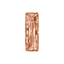 Aurora Crystal Point Back Fancy Stone Foiled - Princess Baguette 21X07MM LT PEACH #3022