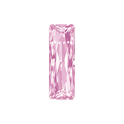 Aurora Crystal Point Back Fancy Stone Foiled - Princess Baguette 21X07MM LT ROSE #5002