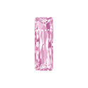 Aurora Crystal Point Back Fancy Stone Foiled - Princess Baguette 21X07MM LT ROSE #5002