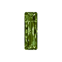 Aurora Crystal Point Back Fancy Stone Foiled - Princess Baguette 21X07MM OLIVINE #9032