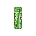 Aurora Crystal Point Back Fancy Stone Foiled - Princess Baguette 21X07MM PERIDOT #9013