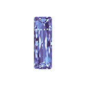 Aurora Crystal Point Back Fancy Stone Foiled - Princess Baguette 15X05MM TANZANITE #6032
