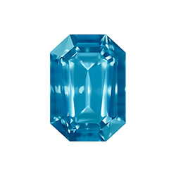 Aurora Crystal Point Back Fancy Stone Foiled - Cushion Octagon 14x10MM DARK AQUAMARINE #8022