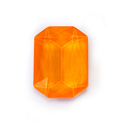 Aurora Crystal Point Back Fancy Stone unfoiled - Cushion Octagon 18x13MM CRYSTAL ELECTRIC ORANGE #0401EOR
