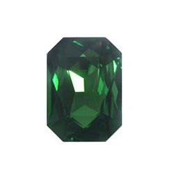 Aurora Crystal Point Back Fancy Stone Foiled - Cushion Octagon 25x18MM FERN GREEN #9012