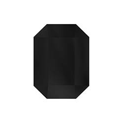 Aurora Crystal Point Back Fancy Stone Foiled - Cushion Octagon 40x30MM JET #1131
