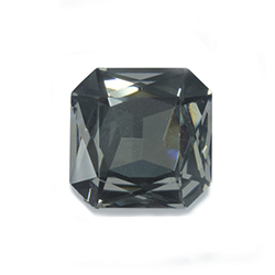 Aurora Crystal Point Back Fancy Stone Foiled - Square Octagon 14x14MM BLACK DIAMOND #1021
