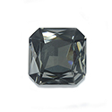 Aurora Crystal Point Back Fancy Stone Foiled - Square Octagon 18x18MM BLACK DIAMOND #1021