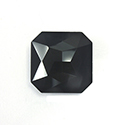 Aurora Crystal Point Back Fancy Stone Foiled - Square Octagon 08x8MM JET #1131