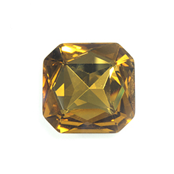 Aurora Crystal Point Back Fancy Stone Foiled - Square Octagon 23x23MM LIGHT COLORADO TOPAZ #3031