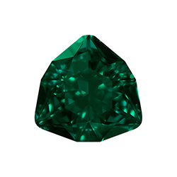 Aurora Crystal Point Back Fancy Stone Foiled - Trilliant 12MM EMERALD #9021
