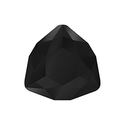 Aurora Crystal Point Back Fancy Stone Foiled - Trilliant 7MM JET #1131