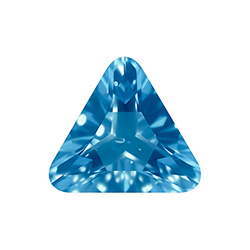 Aurora Crystal Point Back Fancy Stone Foiled - Triangle 23x23MM DARK AQUAMARINE #8022
