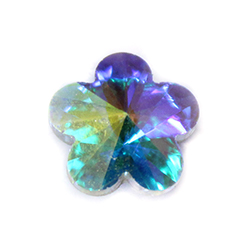 Aurora Crystal Point Back Fancy Stone Foiled - Flower 06MM CRYSTAL AB #0001AB