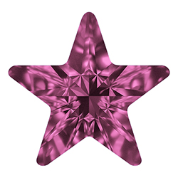 Aurora Crystal Point Back Fancy Stone Foiled - Star 10MM AMETHYST #6021

