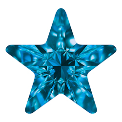 Aurora Crystal Point Back Fancy Stone Foiled - Star 10MM DENIM BLUE #7011
