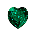 Aurora Crystal Point Back Fancy Stone Foiled - Heart 15.5x14MM EMERALD #9021