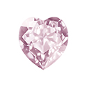 Aurora Crystal Point Back Fancy Stone Foiled - Heart 27MM LIGHT ROSE #5002