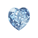 Aurora Crystal Point Back Fancy Stone Foiled - Heart 08.8x8MM LIGHT SAPPHIRE #7002