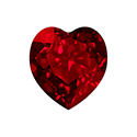 Aurora Crystal Point Back Fancy Stone Foiled - Heart 08.8x8MM LIGHT SIAM #4002