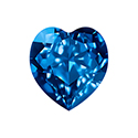 Aurora Crystal Point Back Fancy Stone Foiled - Heart 08.8x8MM SAPPHIRE #7026