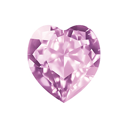 Aurora Crystal Point Back Fancy Stone Foiled - Heart 15.5x14MM VIOLET #6003