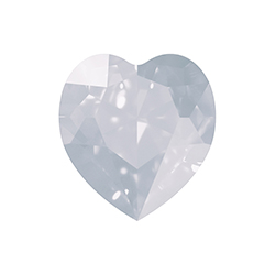 Aurora Crystal Point Back Fancy Stone Foiled - Heart 27MM WHITE OPAL #0203