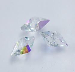 Aurora Crystal Bead - Double Spike 12X6MM CRYSTAL AB