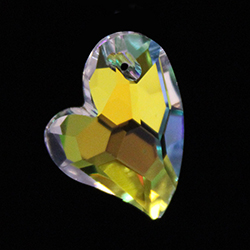 Aurora Crystal Pendant - Heart 17x13mm CRYSTAL AB #0001AB