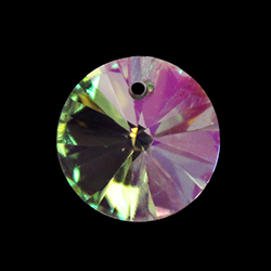 Aurora Crystal Pendant - Xilion Round 8mm CRYSTAL AB #0001AB