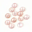 Shell Flat Back Cabochon - Round 07MM PINK MUSSEL