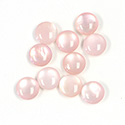 Shell Flat Back Cabochon - Round 08MM PINK MUSSEL