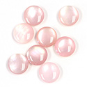 Shell Flat Back Cabochon - Round 10MM PINK MUSSEL