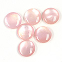 Shell Flat Back Cabochon - Round 12MM PINK MUSSEL