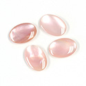 Shell Flat Back Cabochon - Oval 14x10MM PINK MUSSEL Shell