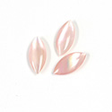 Shell Flat Back Cabochon - Navette 15x7MM PINK MUSSEL